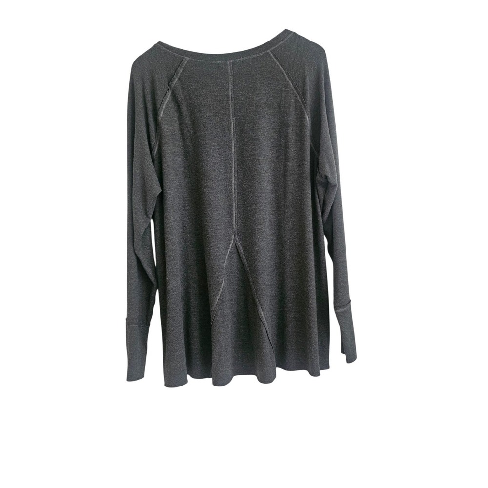 Michael Stars Treasure Brushed Jersey Tunic Top 2X Olive Thumbholes Cozy Earthy - Picture 2 of 12